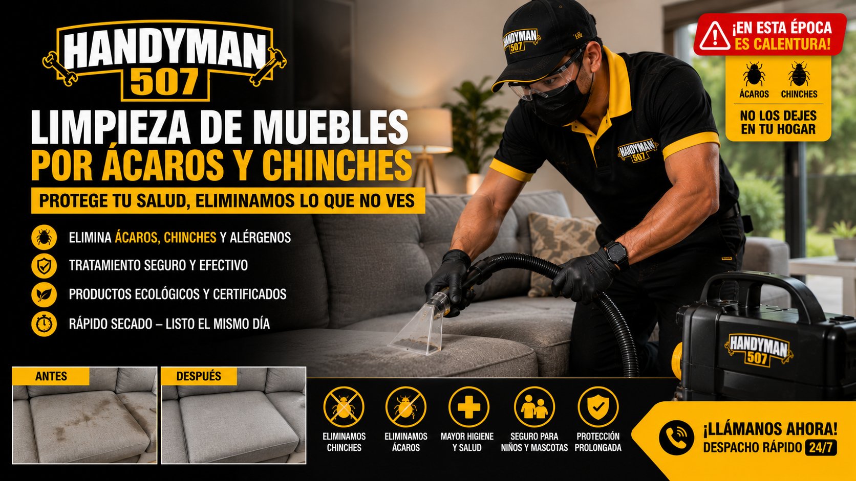 Limpieza Ácaros y Chinches